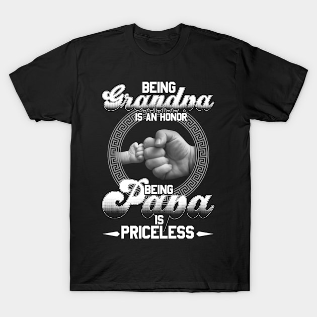 Being Grandpa Is An Honor Being Papa Is Priceless T-Shirt by Biden's Shop